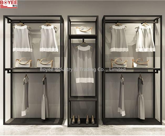 Modern Decoration Stainless Steel or Metal Retail Clothing Display Racks