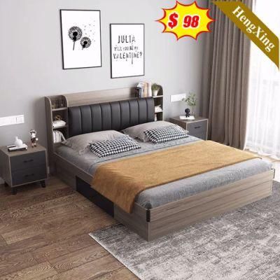 Modern Wooden Double Beds Mattress Bedroom Furniture King Bed with Storage