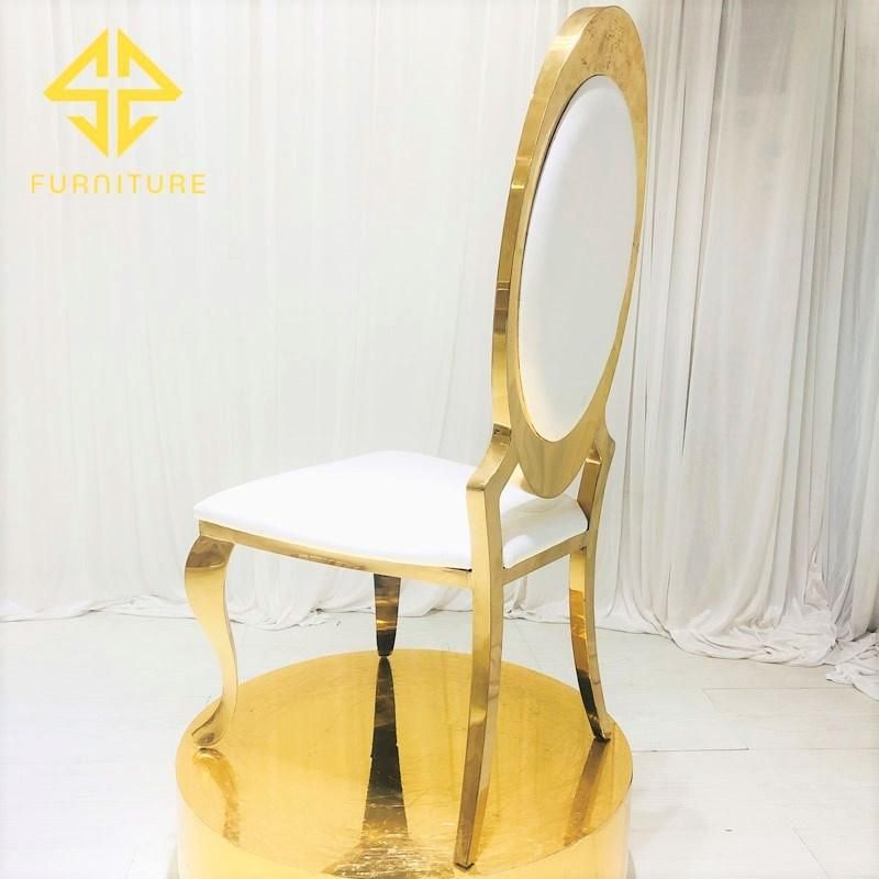 Europe Style Stainless Steel Dining Chair Hotel Furniture Wedding Events Party