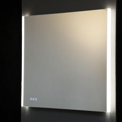 Customized Jh Glass China Hotel Bathroom LED Furniture Wall Mounted Silver Mirror