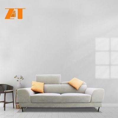 European Style Grey Fabric with Plastic Legs Living Room Sofa