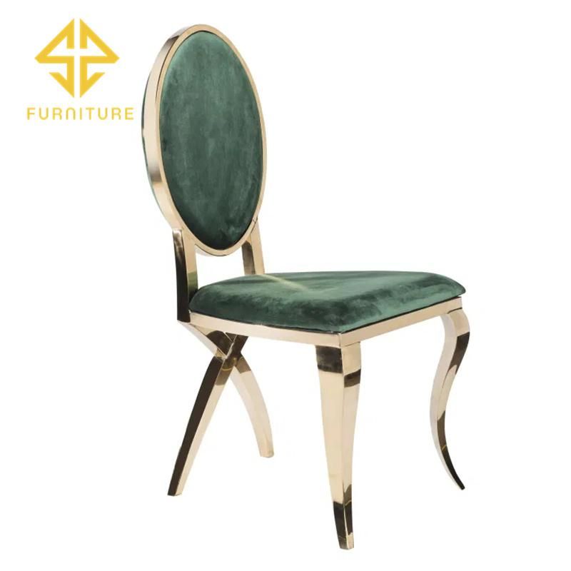 Modern Hotel Event Furniture Gold Stainless Steel Classic Wedding Dining Chair