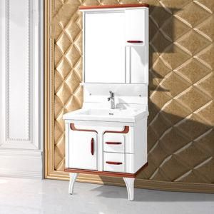 Wall Mounted Modern White PVC Bathroom Vanity