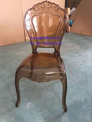 Wholesale Plastic Stackable Wedding Chairs in Amber Color for Events