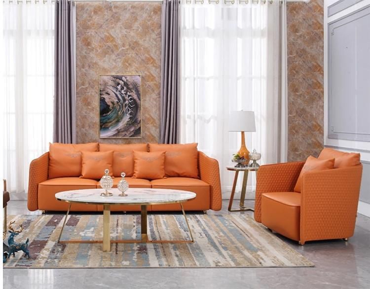 Modern Upholstered Steel Frame Couch Chesterfield Sofa for Living Room