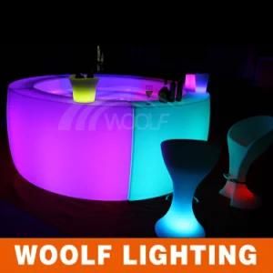 RGB Color Plastic Glow Furniture with LED Lighting