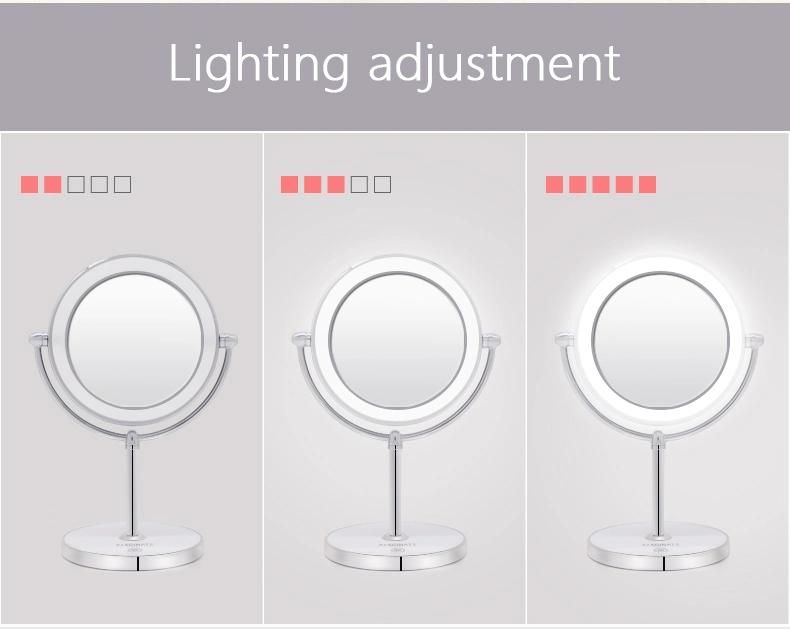 High-End USB Rechargeable Makeup Mirror with 10X Magnifying Mirror LED Products