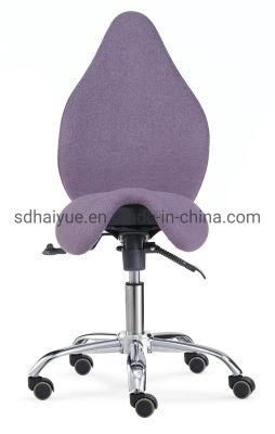 New Style Office Rolling Saddle Chair Stool with Back Support