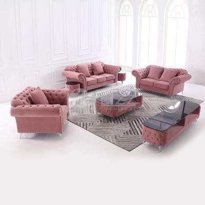 European Hot Sale Home Furniture Living Room Chesterfield Design Sofa Set