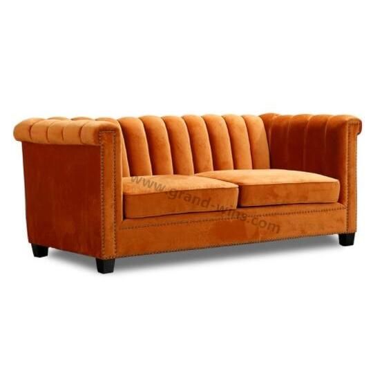 Modern Sinple Pleated Back Sofa Hotel Lobby Sofa Hallway Sofa