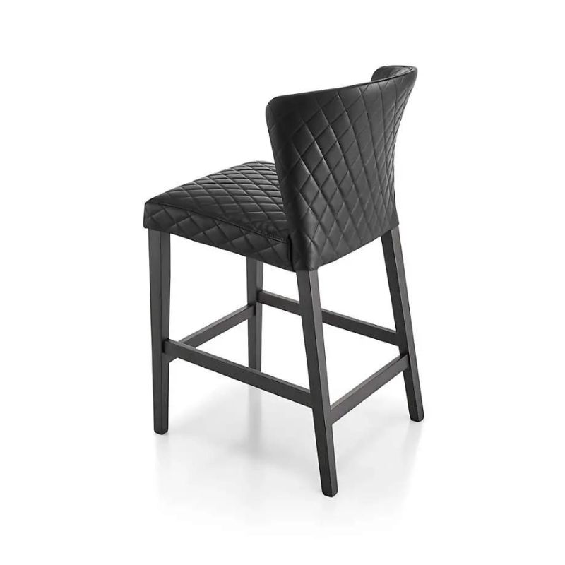 New Luxury Modern Solid Wood Cafe Bistro Bar Stool Chair with Fabric or Leather Seat