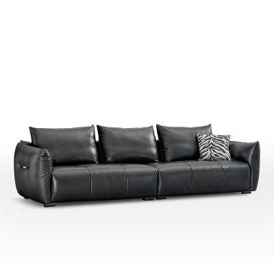 Genuine Leather Couch Contemporary Sofa Modern Upholstered Living Room Furniture Set for Home