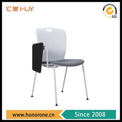 Stackable Metal Plastic Meeting Conference Training Leisure Chair with Writing Pad