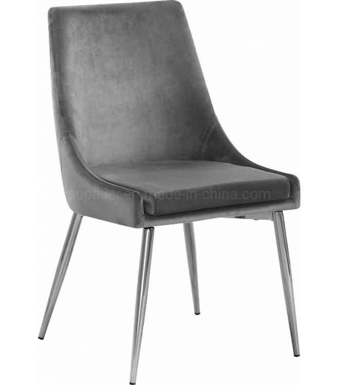 European Style Hot Stainless Steel Velvet Dinner Chair for Sale