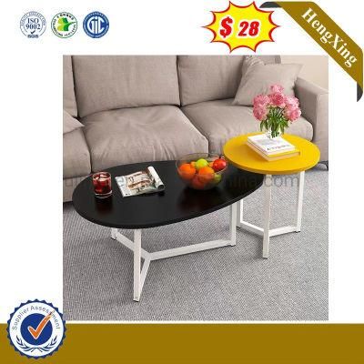 Modern Home Furniture Sofa Side Tables TV Stand Customized Size Metal Legs Round Coffee Table