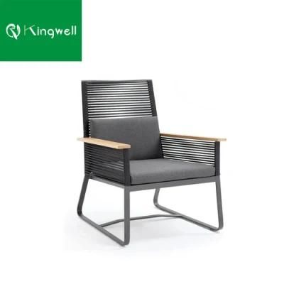 Chinese Furniture Rope Dining Chair Modern Aluminum Design Patio Chair for Projects