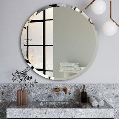 4mm 5mm 6mm Round Rectangle Oval Home Decor Furniture Mirror Wall Mounted Decorative Beveled Bath Mirror Bathroom Plain Vanity Make up Mirror