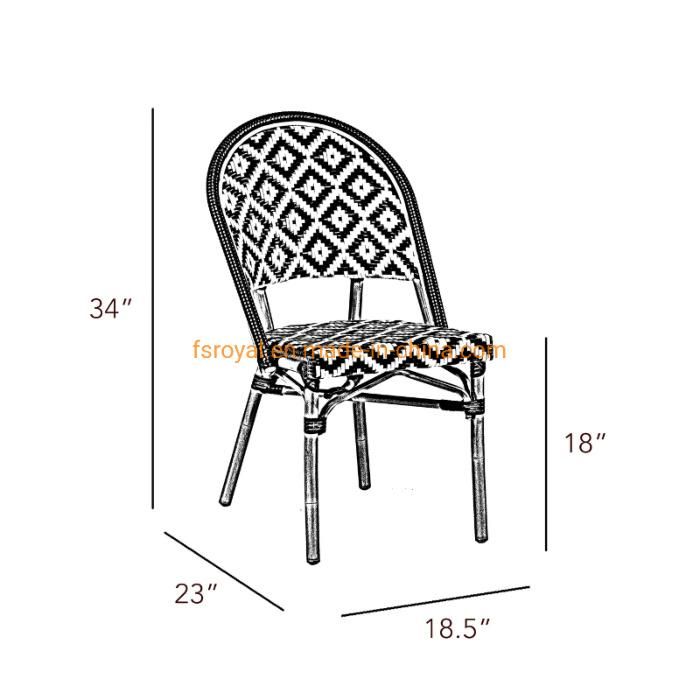 Rust Proof Modern Restaurant Cafe Metal Rattan Chiavari Wedding Dining Home Beach Chair