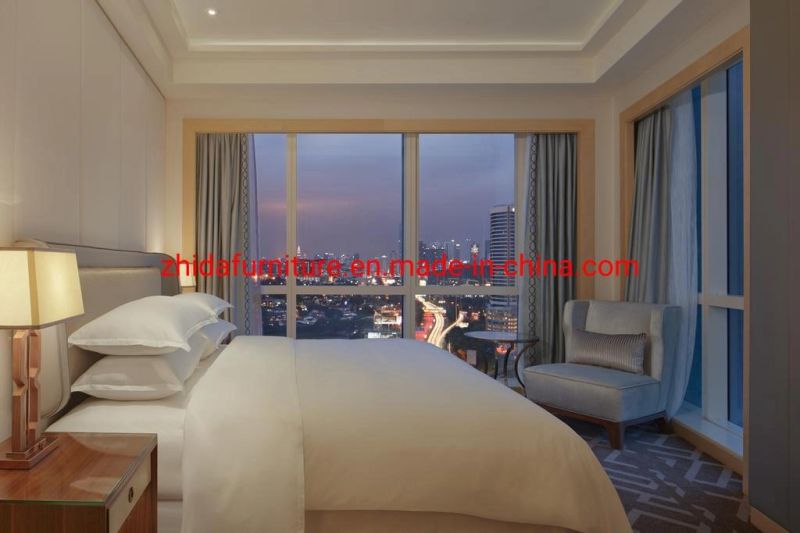 Foshan Factory 4 Star Customized Wooden Economic Hotel Apartment Villa Living Room Bedroom Furniture Double Single King Queen Size Bed