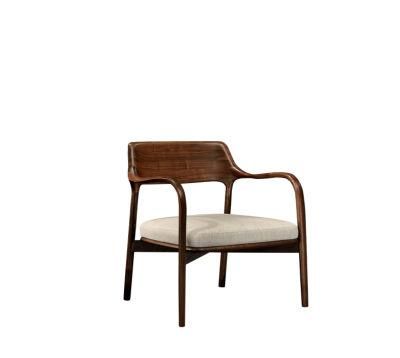 Nordic Ash Solid Wood with Fabric Leisure Chair Furniture for Hotel