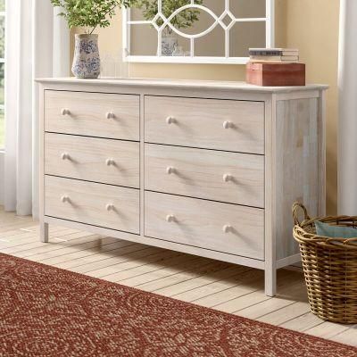 Classic Furniture Coffee Table Wooden Cabinet 6 Drawer Double Dresser Sideboard for Bedroom
