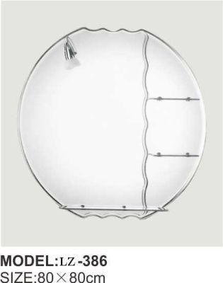 Bathroom Wall Mirror with Light Sliver Glass Decoration