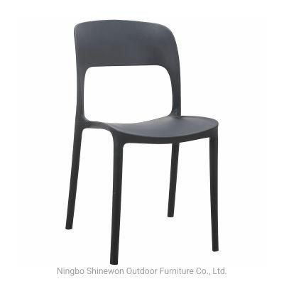 Wholesale Outdoor Furniture Modern Style Garden Furniture Nice Plastic Chair Eco-Friendly PP Armless Dining Chair