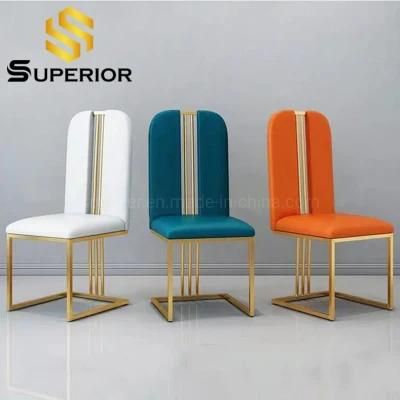 Modern Dining Room Furniture Stainless Steel Gold Restaurant Chairs