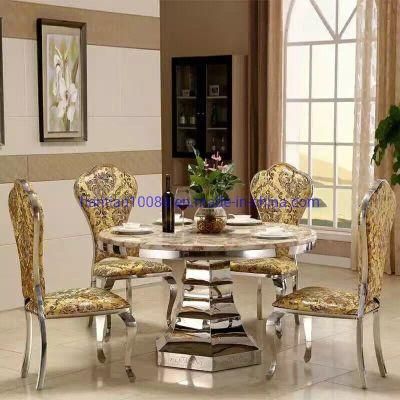 Yellow Sliver Pattern Cloth Stacking Event Classic Metal Wedding Banquet Chair for Living Room