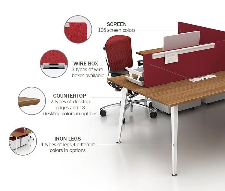 Melamine Modern Open Office Workstation Office Desk