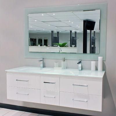 Modern MDF Bathroom Vanity Cabinet Double Sink Sanitary Ware