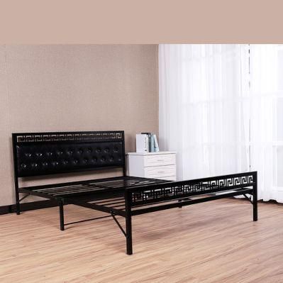 Modern Wrought Iron Metal Frame Bed Sturdy Single Iron Bed Bedroom Latest Design Single Steel Bed