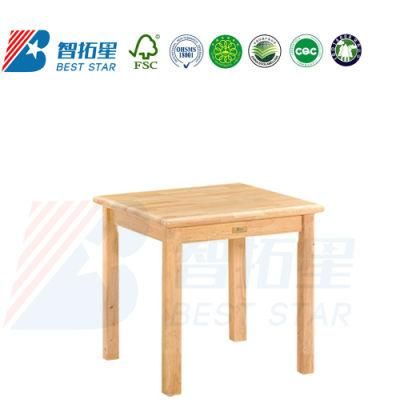 Wood Study Table, Child Square Table, Student Table, Kid Wood Preschool Table, Nursery Square Table, Kindergarten Table