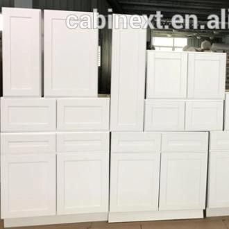 True Painting Color White Shaker Door Wall Base Drawer Stock Kitchen Cabinets Factory Direct
