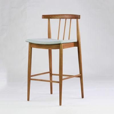 Bar Chair High Counter Furniture Modern Wooden High Footstool Bar Chair