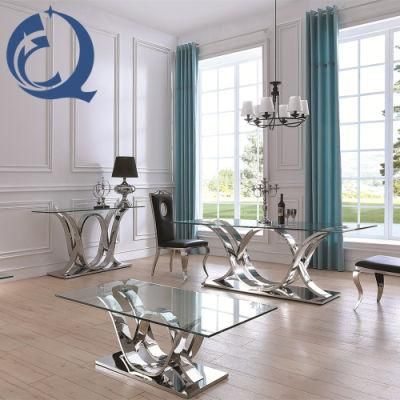 Living Room Modern High Gloss Tempered Glass Coffee Table
