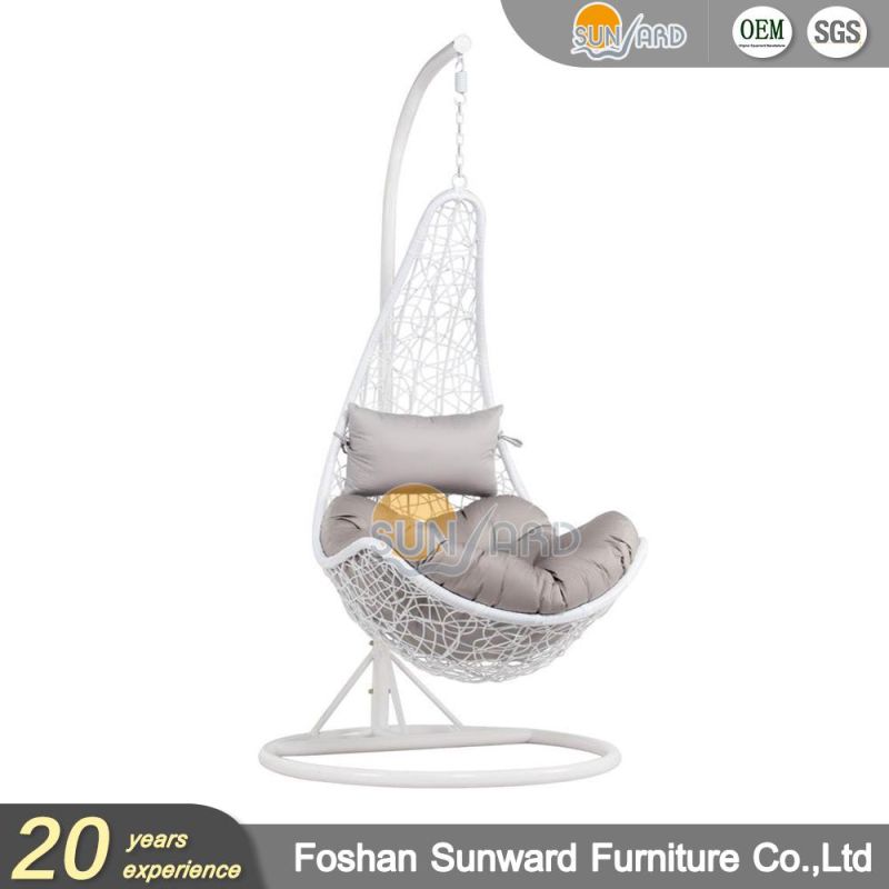 Hot Sale Chinese Modern Leisure Garden Handmade Weaving UV Resistance PE Rattan Wicker Home Resort Hotel Villa Outdoor and Indoor Hanging Swing Chair