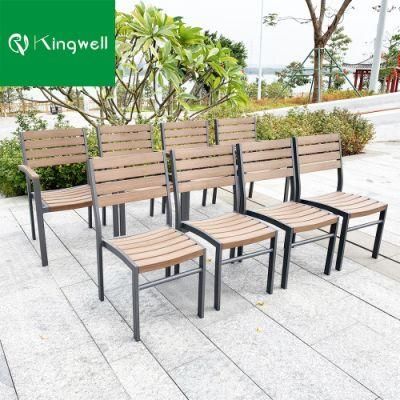 Modern Design Outdoor Wooden Garden Furniture Plastic Wood Chair with Aluminum Frame