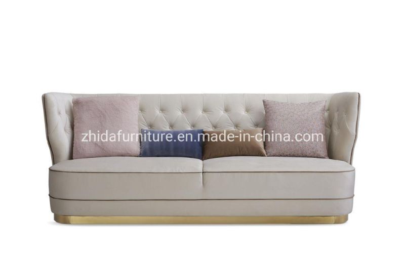 Comtemporary Luxury High Backrest Home Living Room Palace Furniture Set Sofa