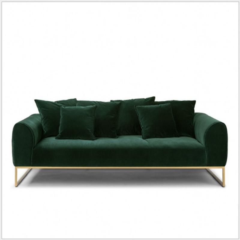 Green Modern Design Lounge Fabric Home Furniture Couch Living Room 1-3 Seaters Sofa