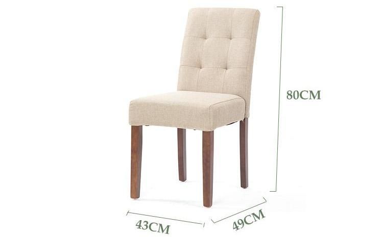 Furniture Modern Furniture Chair Home Furniture Wooden Furniture Free Sample Wholesale Solid Wooden High Rolled Back Upholstered Tufted Dining Chairs