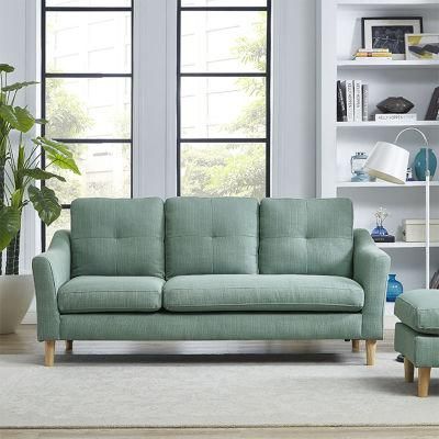 Modern 3 Seater Sofa Solid Wood Frame Living Room Sofa