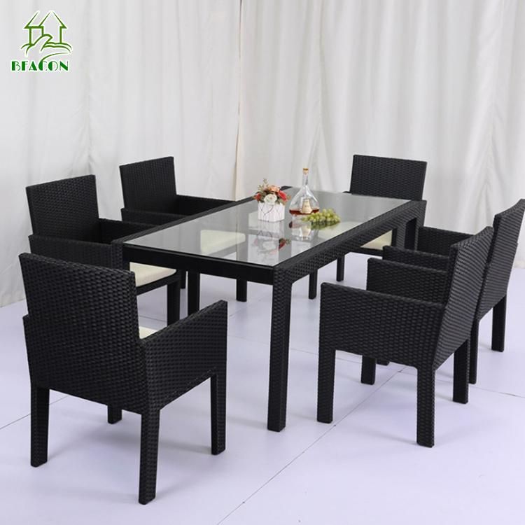 Garden Patio Modern Design Dining Table 4 Seats Chairs Leisure Party Outdoor Furniture Set