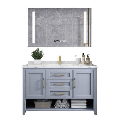 Modern Style Bathroom Furniture Metal Handle Design Bathroom Cabinet Vanity