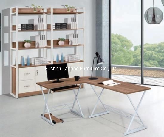 Modern Style L-Shaped Office Corner Computer Desk Gaming Workbench Home Study Room Furniture