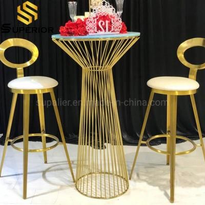 Hotel Bar Furniture Set Dubai Design Stainless Steel Bar Tables