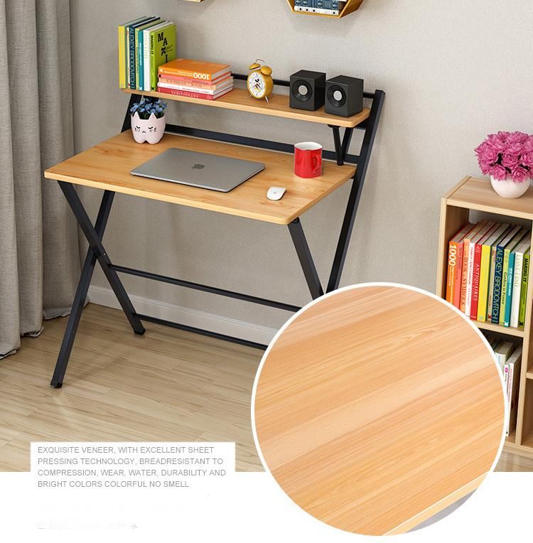 Student School Computer Desks Office Furniture Wooden Simple Folding Study Desk