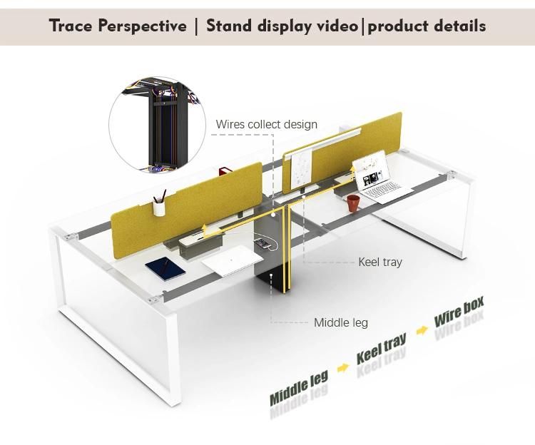 Factory Staff Workstation Desk Wooden Metal Table Smart Office Furniture