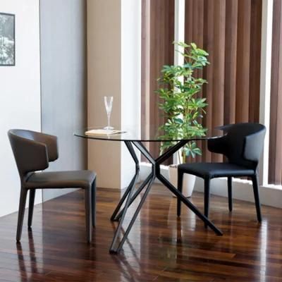 New Product in China Dining Room Luxury Modern Glass Dining Table Nordic