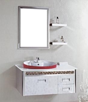 Stainless Steel Wall Mounted Bathroom Vanity Cabinet (LZ-1882)